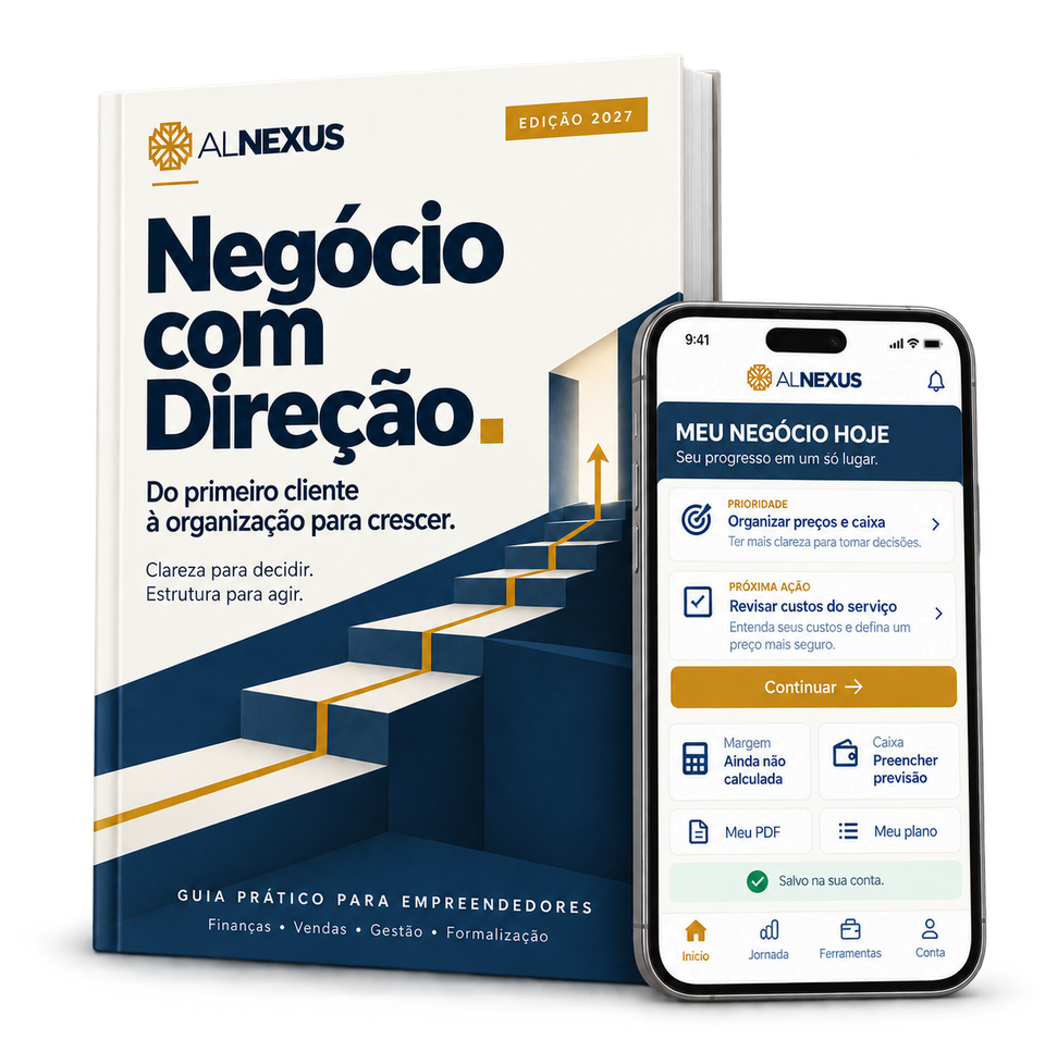 Guia Negócio com Direção e miniapp no celular